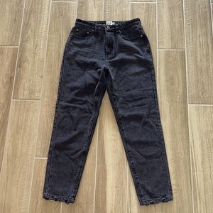 Princess Polly black straight leg jeans